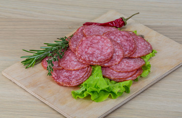 Sliced salami