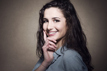 Attractive young woman portrait