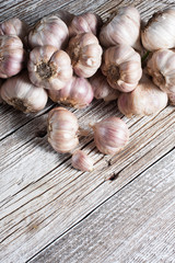 Fresh garlic braid.