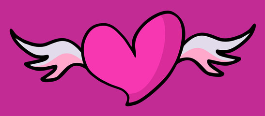 fly heart vector