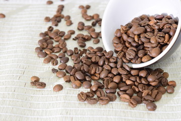 Fototapeta na wymiar Roasted coffee beans.