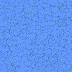 light blue seamless pattern with hearts