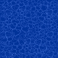 Obraz premium blue seamless pattern with hearts