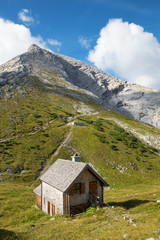 Alps - ascent on the Watzmann peak and little chalet - Germany