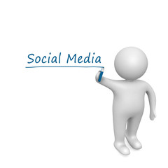 Social media  drawn by a white man