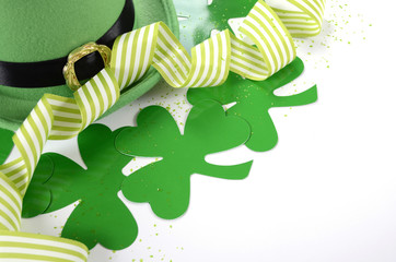 Happy St Patricks Day leprechaun hat background