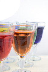 Happy St Patricks Day party rainbow color drinks 