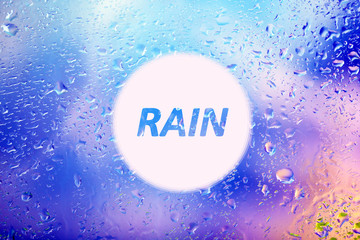 Water drops on glass background