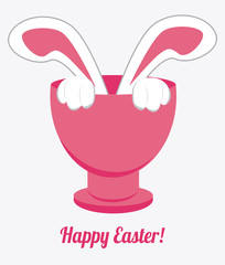 Obraz premium Happy easter design, vector illustration.