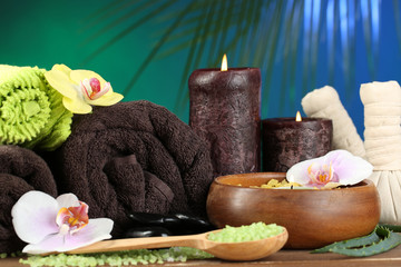 Spa treatments with orchid flowers