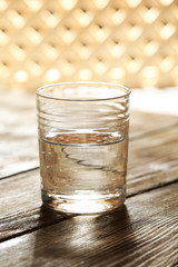 Glass of clean mineral water