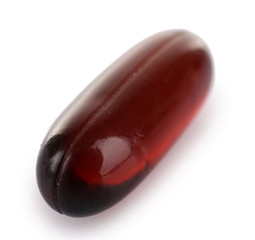 Medicine capsule isolated on white