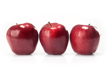 red apple fruit  isolated on white background