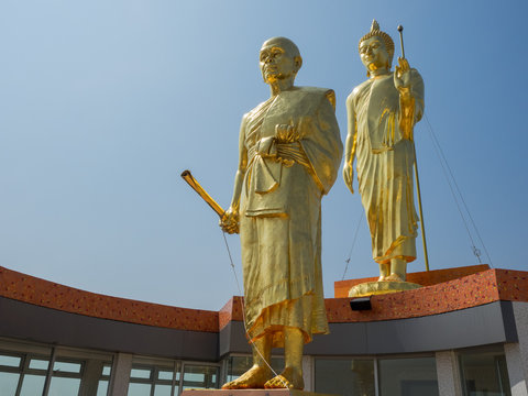 Statue of Buddha and Temple
