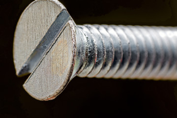 Macro of a screw head