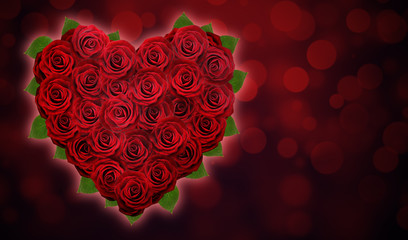 Rose in Form eines Herzens