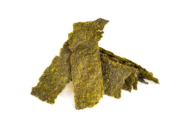 Seaweed on white background