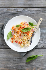 Tasty rice with vegetables