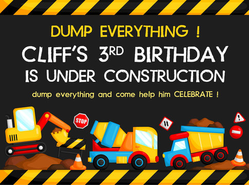 Construction Birthday Card