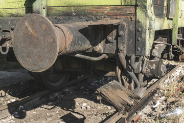 Old wooden train wagon