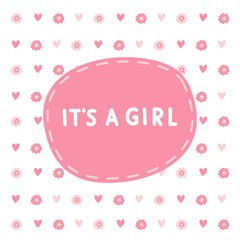 it's a girl card design