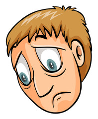 A head of a tired man