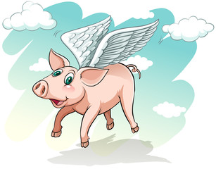 A flying pig