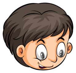 A head of a boy
