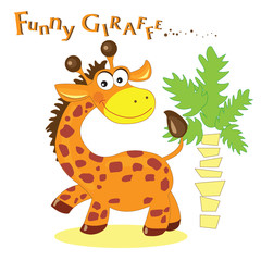 Fototapeta premium funny giraffe
