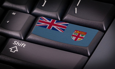 Flag on keyboard