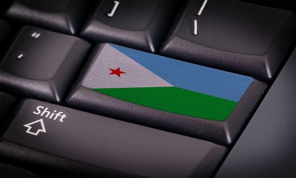 Flag on keyboard