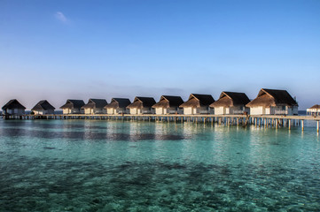Beach bungalows, Maldives