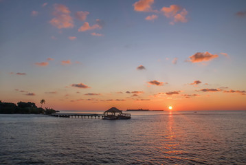 Fototapeta na wymiar sunset, Maldives