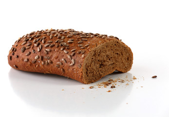Bread isolated on white
