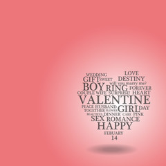 Vector : Valentine text in a heart