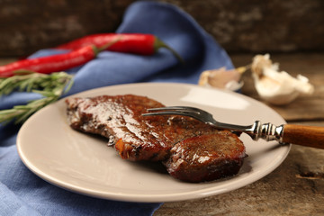 Composition with tasty roasted meat