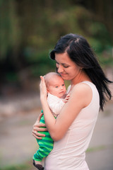 Young mother with baby