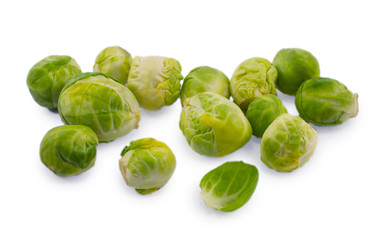 brussels sprouts isolated on white background