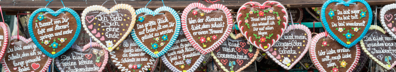 Gingerbread hearts at the Oktoberfest