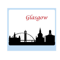 Naklejka premium silhouette of glasgow