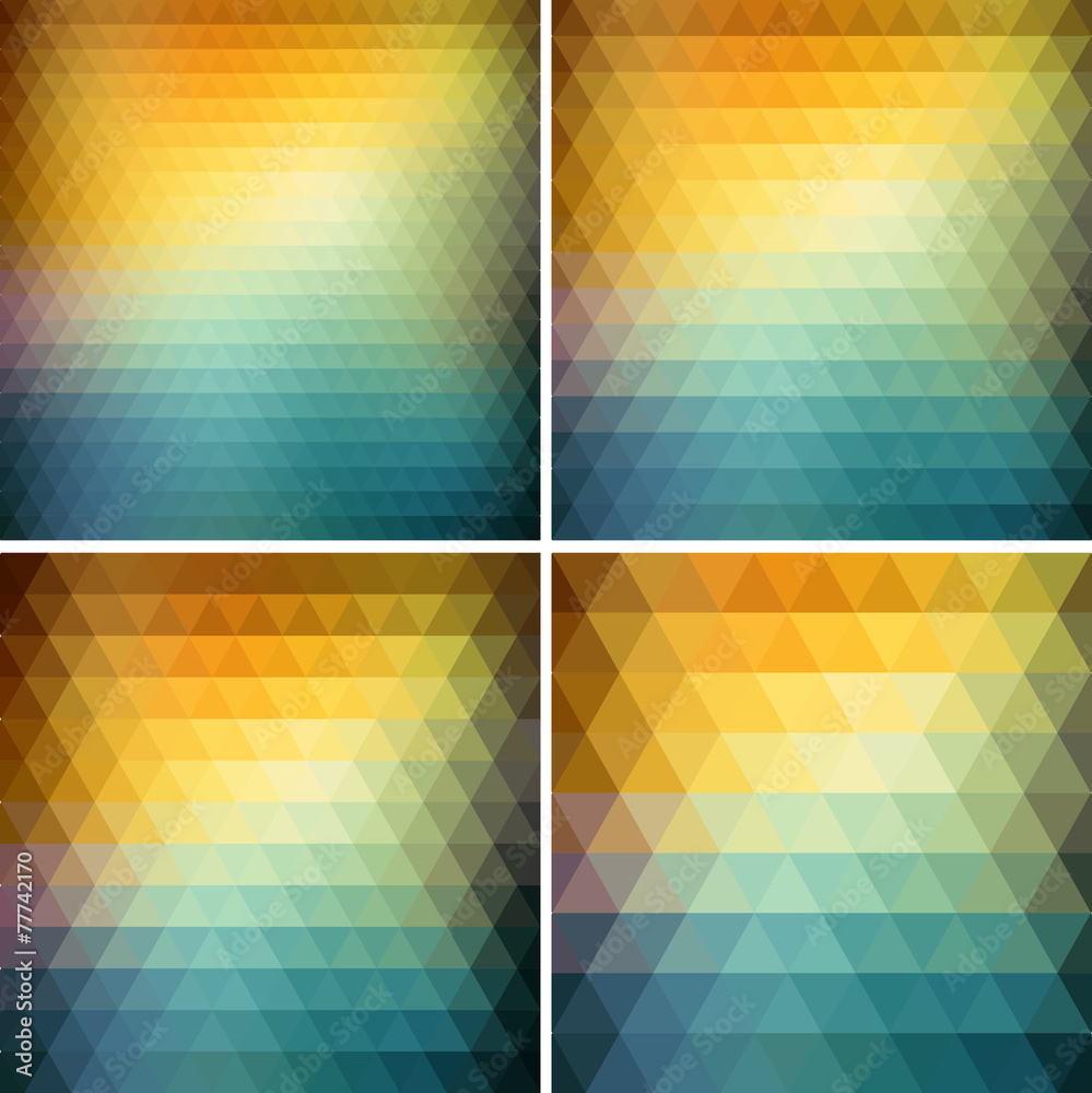 Poster abstract retro triangle background