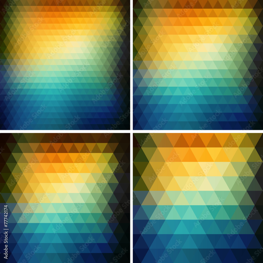 Poster Abstract retro triangle  background