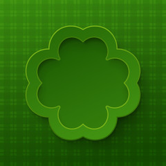 Happy St. Patrick's Day Poster. Clover frame