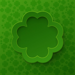 Fototapeta premium Happy St. Patrick's Day Poster. Clover frame