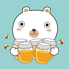 Bear with honey