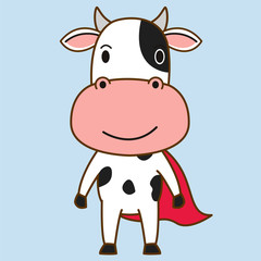 Cow hero mascot