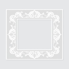 carved vintage frame made of paper for picture or photo