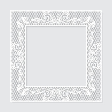 carved vintage frame made of paper for picture or photo