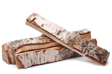 Naklejka premium Birch firewood