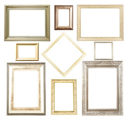 Collage of frames isolated on white